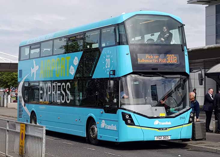 Ulsterbus Airport Express Volvo B5TL Wright 2103